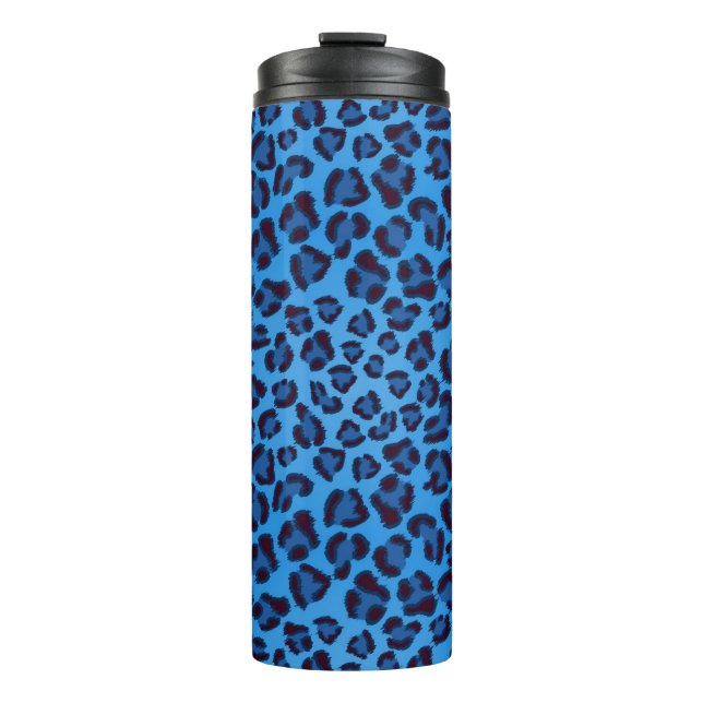 Termo modelo azul de la textura del leopardo (Anverso)