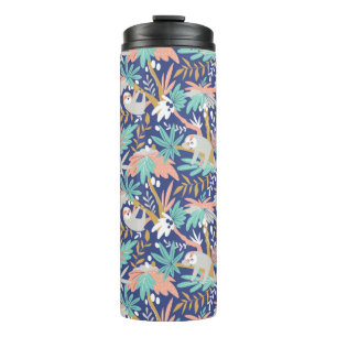 Termo Modelo azul tropical de la pereza