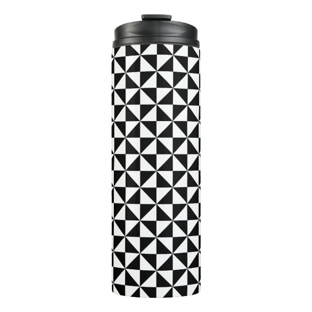 Termo Modelo blanco y negro del triángulo (Anverso)