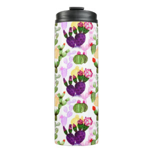 Termo Modelo botánico de dibujo de plumas luminosas