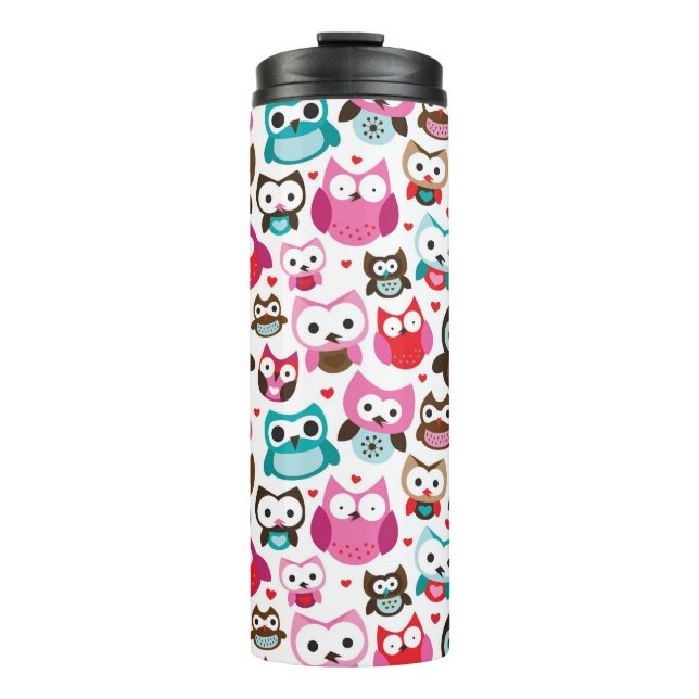 Termo modelo colorido del búho (Anverso)