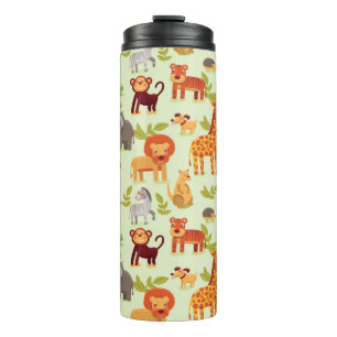 Termo Modelo con los animales del dibujo animado