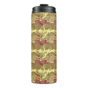 Termo Modelo con los pescados y la onda