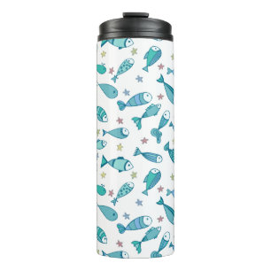 Termo Modelo con los pescados y las estrellas de mar