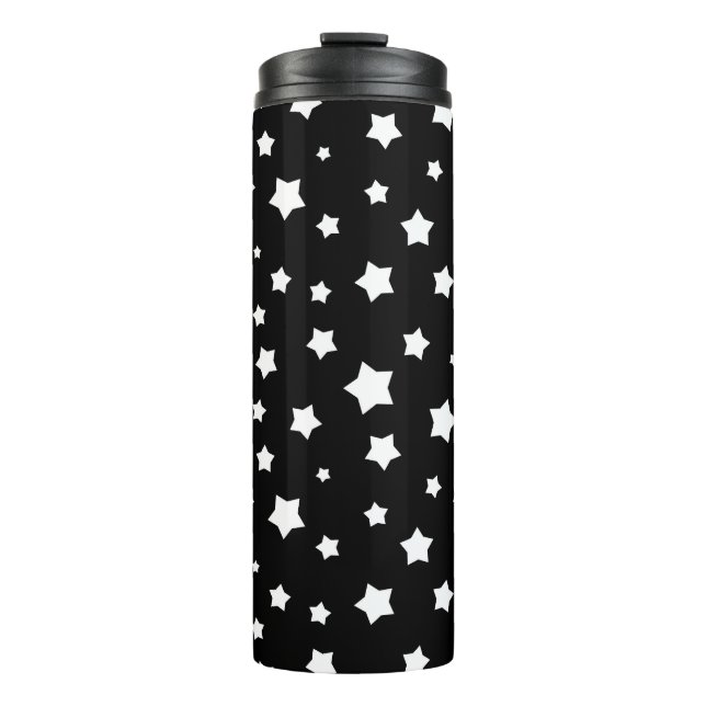 Termo Modelo de estrellas blanco y negro (Anverso)
