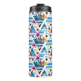 Termo Modelo de flores tropical geométrico