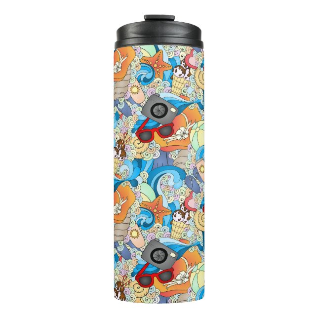 Termo Modelo de la diversión del verano (Anverso)