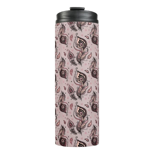 Termo Modelo de la pluma del pavo real (Anverso)