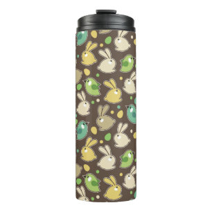 Termo modelo de la primavera con los huevos de Pascua,