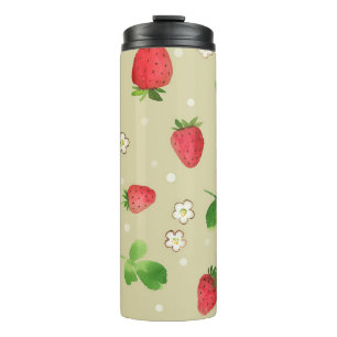 Termo Modelo de las fresas de la acuarela