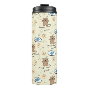 Termo modelo del gato y de los pescados