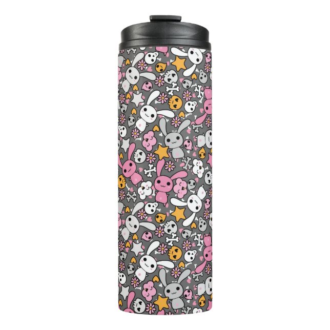Termo modelo del gris del kawaii (Anverso)