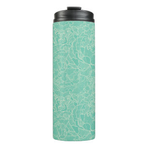 Termo Modelo del Peony de la turquesa