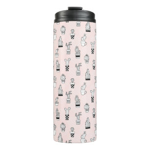 Termo Modelo dibujado mano linda del cactus