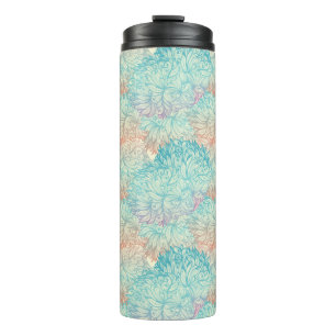 Termo Modelo floral multicolor del Doodle