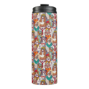 Termo Modelo lindo de la moda del perrito