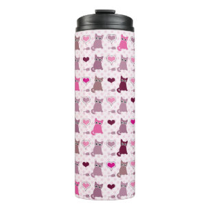 Termo Modelo lindo de los chicas del gatito