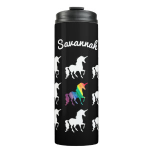 Termo Modelo personalizado del blanco del negro del