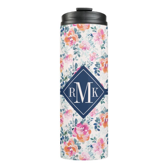 Termo Modelo pintado el | de los rosas del monograma (Anverso)