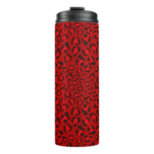 Termo Modelo rosado de la textura del leopardo