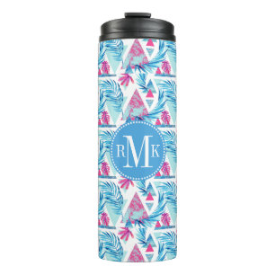Termo Modelo tropical de la hoja de la acuarela