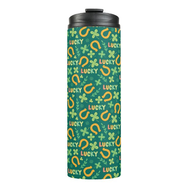 Termo Modelo verde AFORTUNADO irlandés (Anverso)