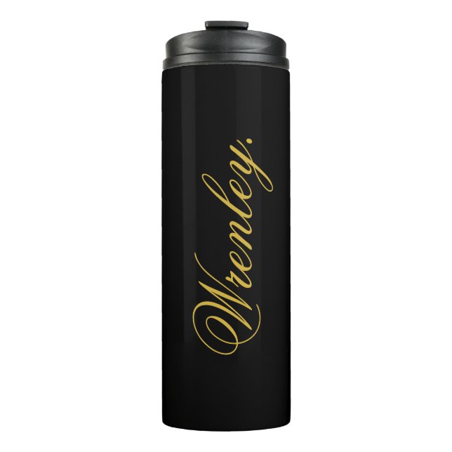 Termo Modern Black Thermal Tumbler with Personalized Nam (Anverso)