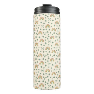 Termo Modern Boho Arcoíris Coquette Lazos Tréboles St. P