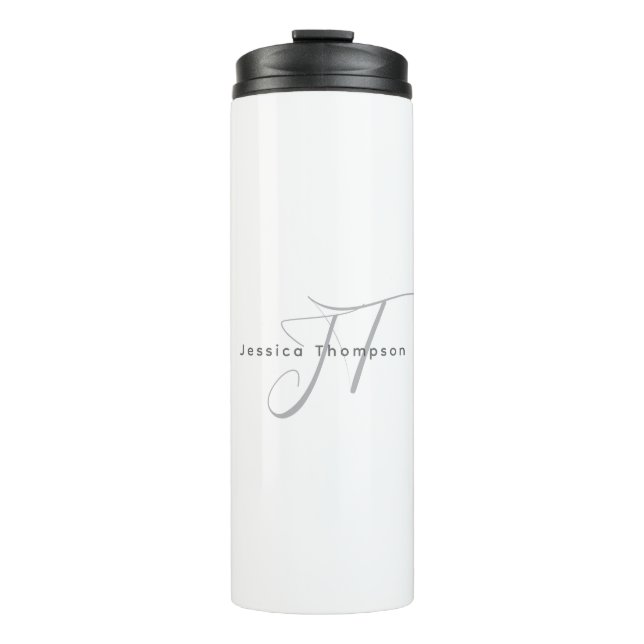 Termo Modern Elegant Plain Professional Name Monogram (Anverso)