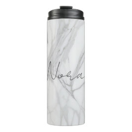 Termo Modern Personalized White Marble Pattern