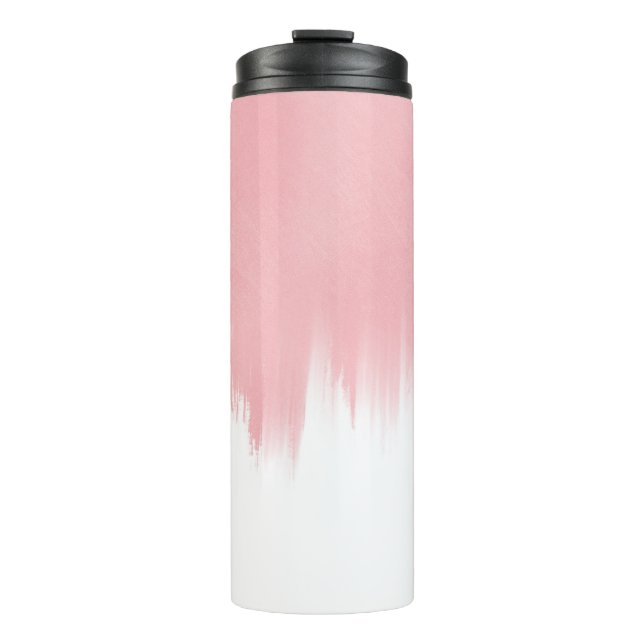 Termo Modern Pink Brush strokes white Design (Anverso)