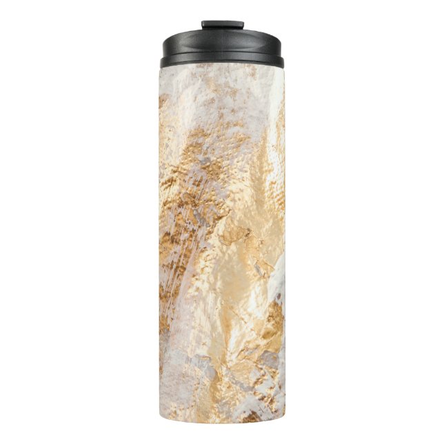 Termo Modern White And Gold Brush Painted Background Tex (Anverso)