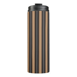 Termo Modernas y elegantes rayas marrones tostadas con p