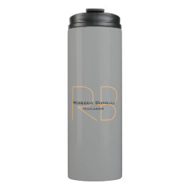 Termo Moderno administrador de monogramas simple y Minim