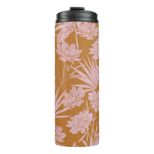 Termo Moderno ambiente retro de flores de jardín monoton