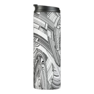 Termo Moderno arte contemporáneo negro y blanco