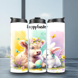 Termo Moderno brocha de Pascua de Pincel Highland Cow Tu