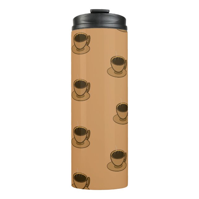 Termo Moderno café café marrón de mediados de siglo (Anverso)