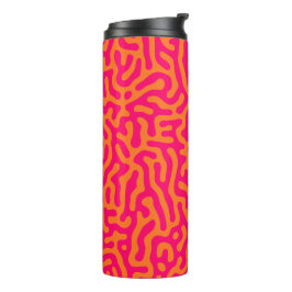 Termo Moderno estilo naranja fucsia 