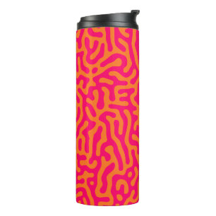 Termo Moderno estilo naranja fucsia 