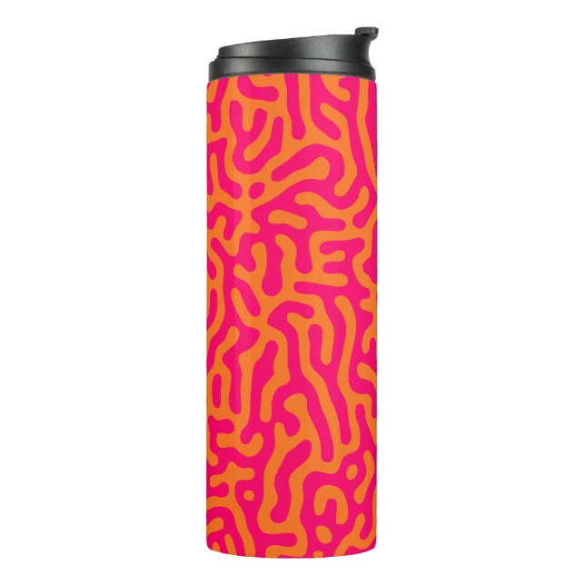 Termo Moderno estilo naranja fucsia  (Rotado hacia la izquierda)