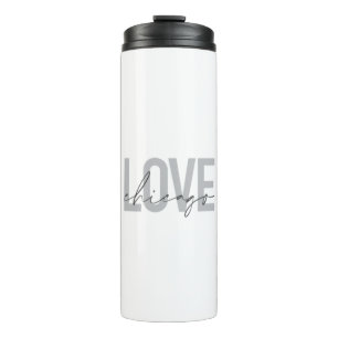 Termo Moderno, fresco, simple, mínimo, diseño Love Chica