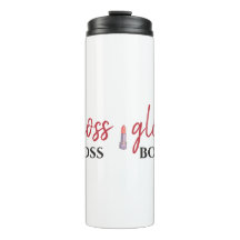 Moderno Gloss Boss Chica Black Red Funny Art