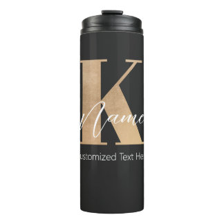 Termo Moderno Monogramado inicial K & Name personalizado