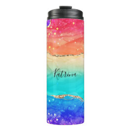 Termo Moderno Purpurina arcoiris colorido