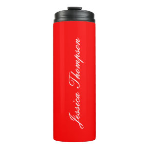 Termo Moderno y elegante llano simple rojo profesional