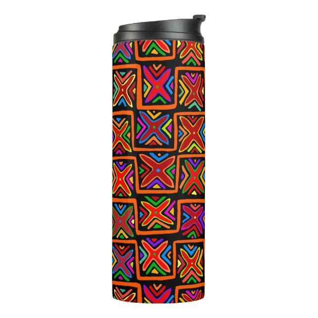Termo Mola tribal Kuna - Rojo (Rotado hacia la izquierda)