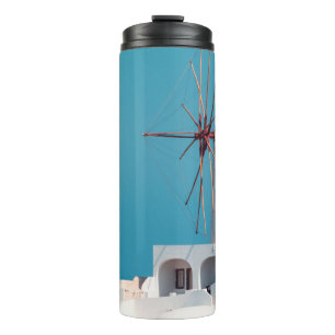 Termo Molino de viento marrón y blanco