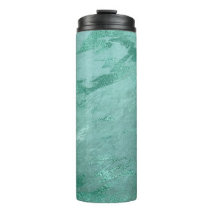 Termo Molten Jade   Mármol de lujo verde esmeralda