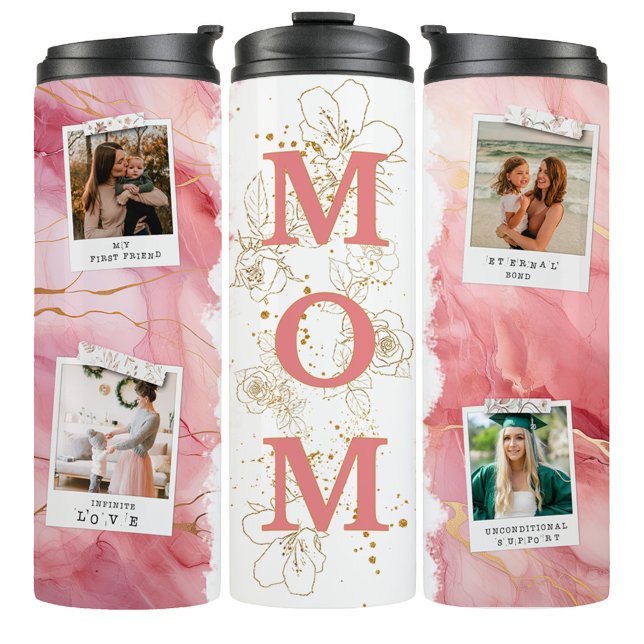 Termo Mom 4 Photo Snapshots Coffee Travel Tumbler Mug (Subido por el creador)